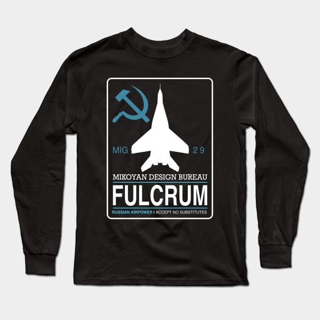 Mig-29 Fulcrum Long Sleeve T-Shirt by TCP